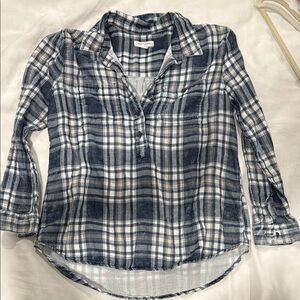 Plaid Button-Up Women's Top